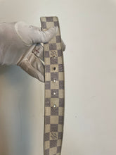 Load image into Gallery viewer, Louis Vuitton damier azure initials belt gold buckle sz 34 (fits 28-32)