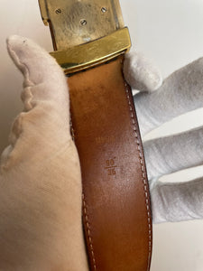 Louis Vuitton monogram initials belt gold buckle sz 36 (fits 30-34)