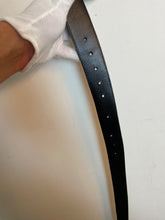 Load image into Gallery viewer, Louis Vuitton suede initials belt silver buckle sz 42 (fits 32-40) (extra holes added)