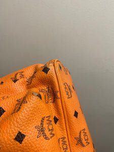 Mcm monogram orange backpack size L