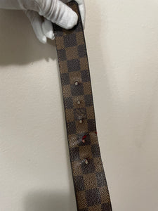 Louis Vuitton damier ebien initials belt sz 36 (fits 30-34)