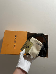 Louis Vuitton taurillon Virgil chain  monogram belt sz 44 (fits 38-42)