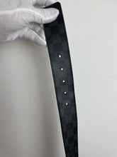 Load image into Gallery viewer, Louis Vuitton damier graphite initials belt sz 36 (fits 30-34) (sanded buckle)