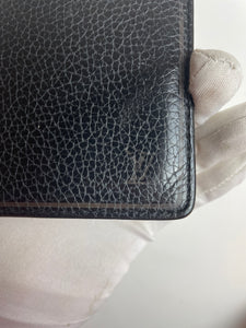 Louis Vuitton black taurillon leather black outline multiples wallet