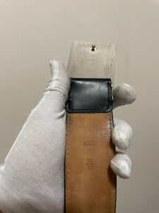 Louis Vuitton black cowboy belt sz 38 (fits 32-36)