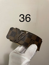 Load image into Gallery viewer, Louis Vuitton damier ebien initials belt sz 36 (fits 30-34)