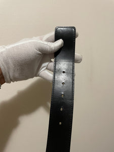 Louis Vuitton black cowboy belt sz 38 (fits 32-36)