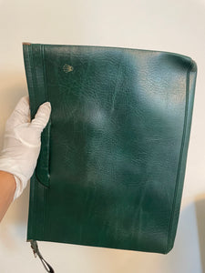Rolex AD vintage green leather briefcase