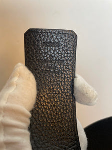 Louis Vuitton taurillon leather reversible initials belt gold buckle sz 38 (fits 32-36)