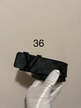 Load image into Gallery viewer, Louis Vuitton damier graphite initials belt sz 36 (fits 30-34)
