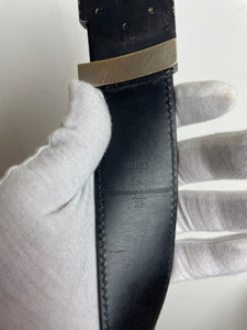 Louis Vuitton damier graphite initials belt sz 36 (fits 30-34) (sanded buckle)