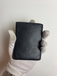 Louis Vuitton damier infini black leather multiples wallet