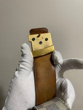 Load image into Gallery viewer, Louis Vuitton damier azure initials belt gold buckle sz 32 (fits 26-30)