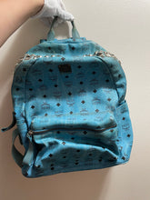Load image into Gallery viewer, Mcm monogram electric blue backpack size L