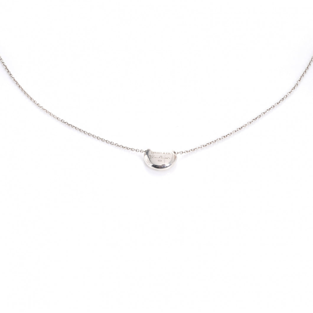 Tiffany and Co .925 bean necklace with 16 inch chain