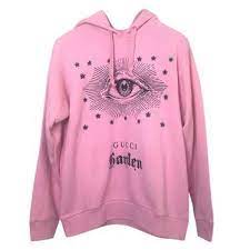 Rare pink Gucci garden Eye hoodie Sz S (fits L)