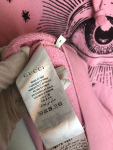 Rare pink Gucci garden Eye hoodie Sz S (fits L)