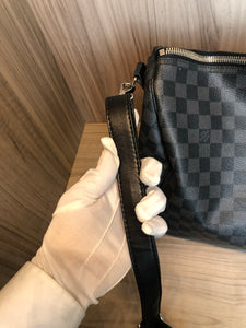 Louis Vuitton damier graphite keepall 45 duffle bag