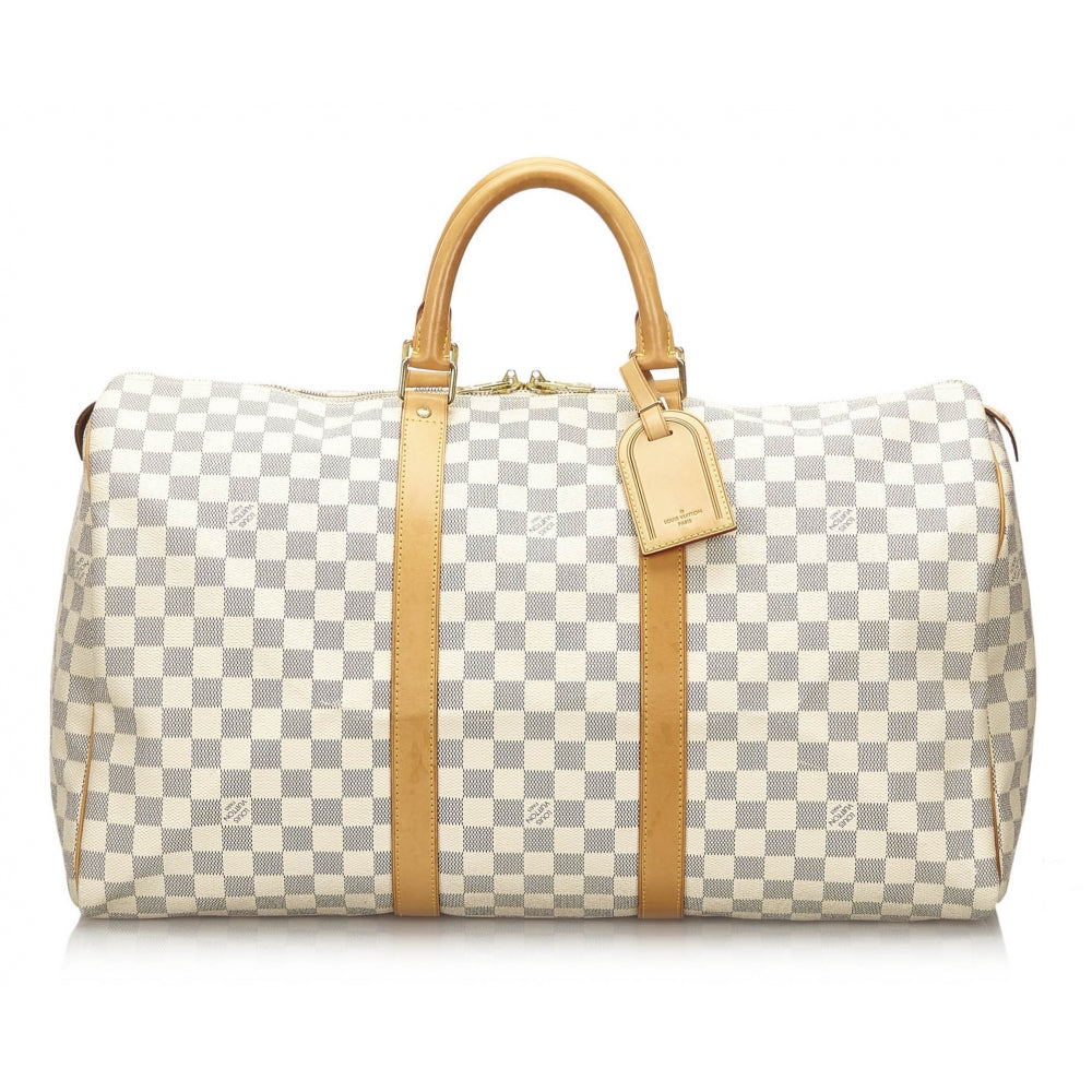 Louis Vuitton damier azure keepall 50 duffle bag